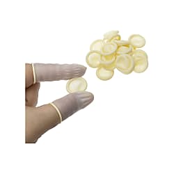 Fingerstall, Natural Rubber (White/Roll Type)【1,440 Pieces Per Package】 