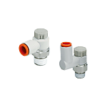 Speed Controller With Quick-Connect Fitting, Push-Lock Type, Elbow/Universal Type AS Series