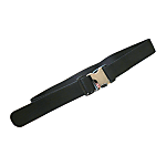 สายพาน ระบบสวมเร็วแบบวันทัช (One-touch) ผลิตโดยช่างฝีมือ (หัวเข็มขัด เหล็กกล้า ), สีดำ