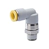 Miniature Swivel Joints Elbow Male Connector, Hex Flat