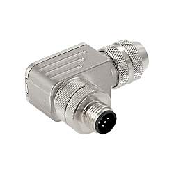 M12 Stecker-Steckverbinder, winklig, Metall 1803930000