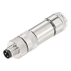 Rundsteckverbinder (feldkonfektionierbar) , Stift, gerade, Schraubanschluss, M8, 0.14 mm², 0.5 mm², Schirmanschluss: Ja 1010060000