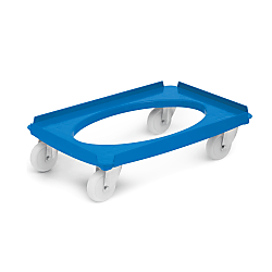 Universal transport roller made of ABS plastic TRO-PSKI-100-BLAU-INOX