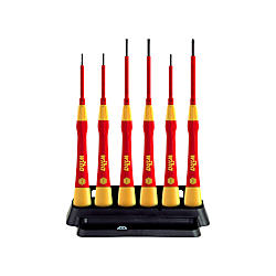 Wiha Feinschraubendreher Set PicoFinish® electric Schlitz, Phillips 7-tlg. inkl. Halter