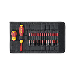 Wiha Schraubendreher und Bit Set slimVario® gemischt 19-tlg. inkl. Falttasche