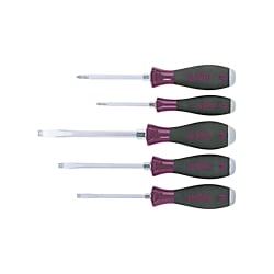 Wiha Schraubendreher Set MicroFinish® Schlitz, Phillips mit durchgehender Sechskantklinge und massiver Stahlkappe