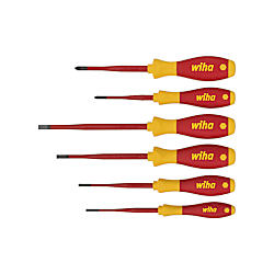 Wiha Schraubendreher Set SoftFinish® electric slimFix Schlitz, Phillips 6-tlg.