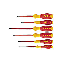 Wiha Schraubendreher Set SoftFinish® electric slimFix Schlitz, Pozidriv 6-tlg.