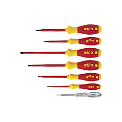 Wiha Schraubendreher Set SoftFinish® electric Schlitz, Phillips 7-tlg.