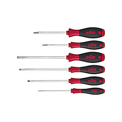 Wiha Schraubendreher Set SoftFinish® Schlitz, Pozidriv 6-tlg.