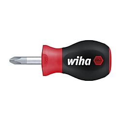 Wiha Schraubendreher SoftFinish® Phillips mit kurzer Rundklinge, Stubby 26968