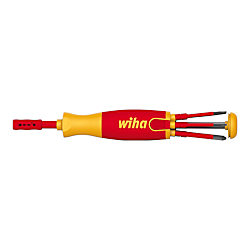 Wiha Schraubendreher mit Bit Magazin LiftUp electric Schlitz, Pozidriv, PlusMinus/Pozidriv mit 6 slimBits