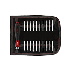 Wiha Schraubendreher mit Wechselklingen Set SYSTEM 4 gemischt 12-tlg. inkl. Rolltasche 00610