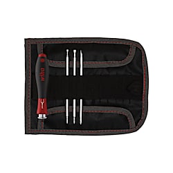 Wiha Schraubendreher mit Wechselklingen Set SYSTEM 4 Schlitz, Phillips, 5-tlg. inkl. Rolltasche