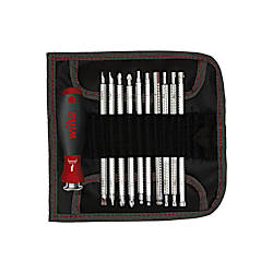 Wiha Schraubendreher mit Wechselklingen Set SYSTEM 6 gemischt 12-tlg. inkl. Rolltasche