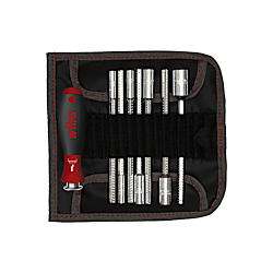 Wiha Schraubendreher mit Wechselklingen Set SYSTEM 6 Sechskant-Steckschlüssel 9-tlg. inkl. Rolltasche