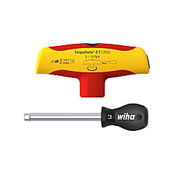 Wiha Drehmoment-Schraubendreher mit Quergriff TorqueVario®-S T electric 5-14 Nm variabel einstellbare Drehmomentbegrenzung
