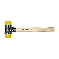 Wiha Schonhammer Safety mittelhart/mittelhart mit Hickory-Holzstiel, Rund-Schlagkopf