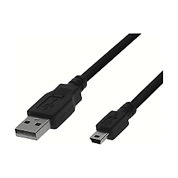 Cavo USB 2.0 connettore maschio A / maschio Mini B a 5 pin - nero 4520-1.0M