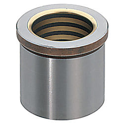 Sliding guide bushes with collar for stripper plates / oil grooves / h4 / insert sleeve / steel-copper / maintenance-free