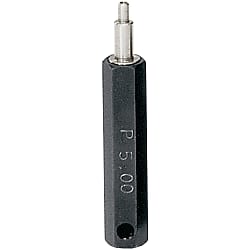 Plug-in gauge / round on one side / stepped / heel length selectable / tool steel