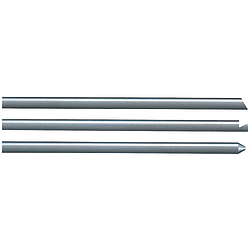 Ejecteurs tubulaires / tête aplatie d'un côté / acier à outils / nitruré / face usinée / longueur configurable