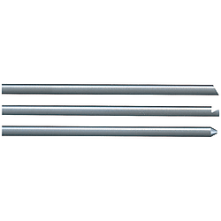 Ejector pins / head flattened on one side / tool steel / nitrided / machined end / shaft diameter, length configurable