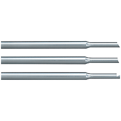 Ejecteurs tubulaires / tête aplatie d'un côté / HSS / déportée / face usinée / diamètre de la pointe, longueur configurable