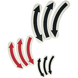 Arrow Stickers / Curved