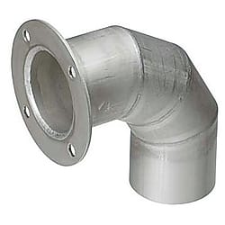 Zubehör für Spiralschläuche aus Aluminium / 90 Grad Kniestück HOES125
