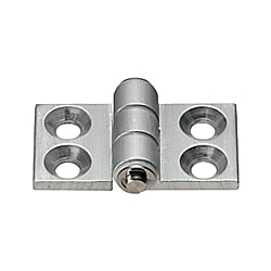 Flachscharniere für Konstruktionsprofile / Kegelsenkungen / demontierbar / Kunststoffbuchse, Nutenfedern / Aluminium extrudiert