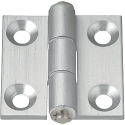 Flachscharniere / HHPMGS / Aluminium extrudiert / vernickelt / Kegelsenkungen / demontierbar / POM-Buchse