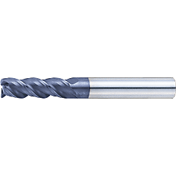 XAL series carbide radius end mill, 3-flute, 45° torsion / regular model XAL-CR-HEM3R4-R0.5