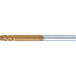 TSC series carbide radius end mill, 4-flute, 45° spiral / short, long neck model TSC-CRLN-HFEM4S10-R2-90