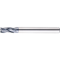TiCN Coated Powdered High-Speed Steel Roughing End Mill, Short, Long Shank, Center Cut VPM-RFPLS8