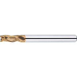 AS Coated High-Speed Steel Roughing End Mill, Short, Long Shank, Center Cut AS-RFPLS25