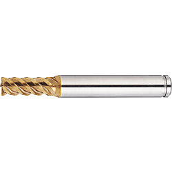 AS Coated Powdered High-Speed Steel Square End Mill, 4-Flute, 50° Spiral, Short ASPM-HEM4S16