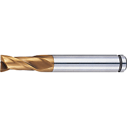 AS Coated Powdered High-Speed Steel Square End Mill, 2-Flute, Short ASPM-EM2S1