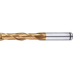 AS Coated Powdered High-Speed Steel Square End Mill, 2-Flute, Long ASPM-EM2L12