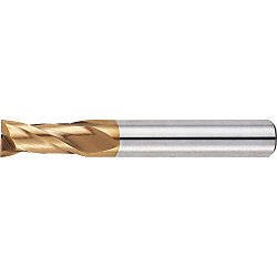 AS Coated High-Speed Steel Square End Mill, 2-Flute, Short AS-EM2S9.5