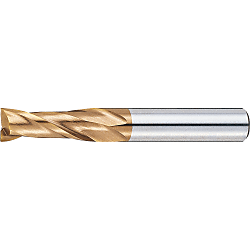AS Coated High-Speed Steel Square End Mill, 2-Flute / Regular AS-EM2R4