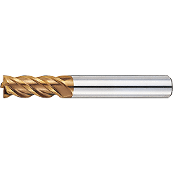 AS Coated High-Speed Steel Square End Mill, 4-Flute / Short AS-EM4S6.5