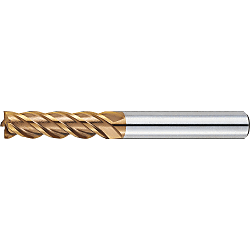 AS Coated High-Speed Steel Square End Mill, 4-Flute / Regular AS-EM4R10