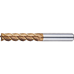 AS Coated High-Speed Steel Square End Mill, 4-Flute / Long AS-EM4L40