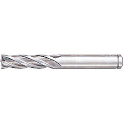 Powdered High-Speed Steel Square End Mill, 4-Flute / Regular / Non-Coated Model PM-EM4R5