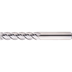 High-Speed Steel Square End Mill, 4-Flute, Long / Non-Coated Model EM4L4