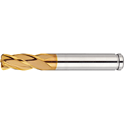 AS Coated Powdered High-Speed Steel Radius End Mill, 4-Flute / Short ASPM-CR-EM4S16-R1