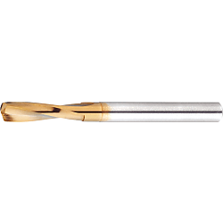 TS Coated Carbide Drill for High-Hardness Steel Machining, With Corner Radius / Stub