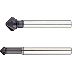 TiAlN Coated High-Speed Steel Countersink, 3-Flute / 90°, Regular, Long Shack Model TA-LS-CS3M16.5