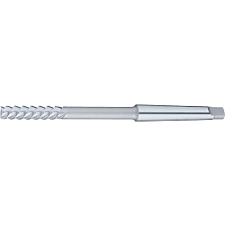 High-Speed Steel High Helical Reamer, Right Blade with 60° Left Spiral, Tapered Shank, 0.1 mm Unit Designation Model HHHRT-25